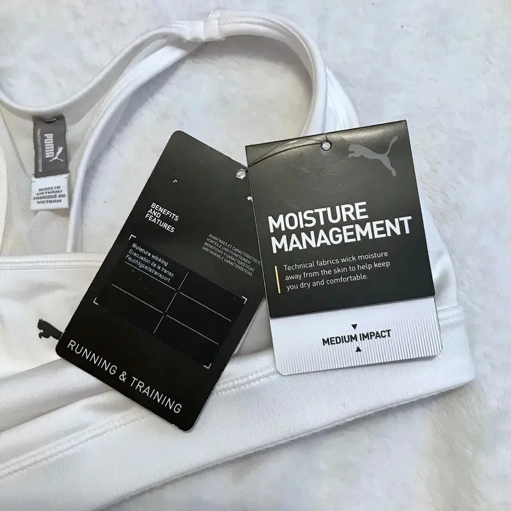 Puma NWT White Sports Bra Women S